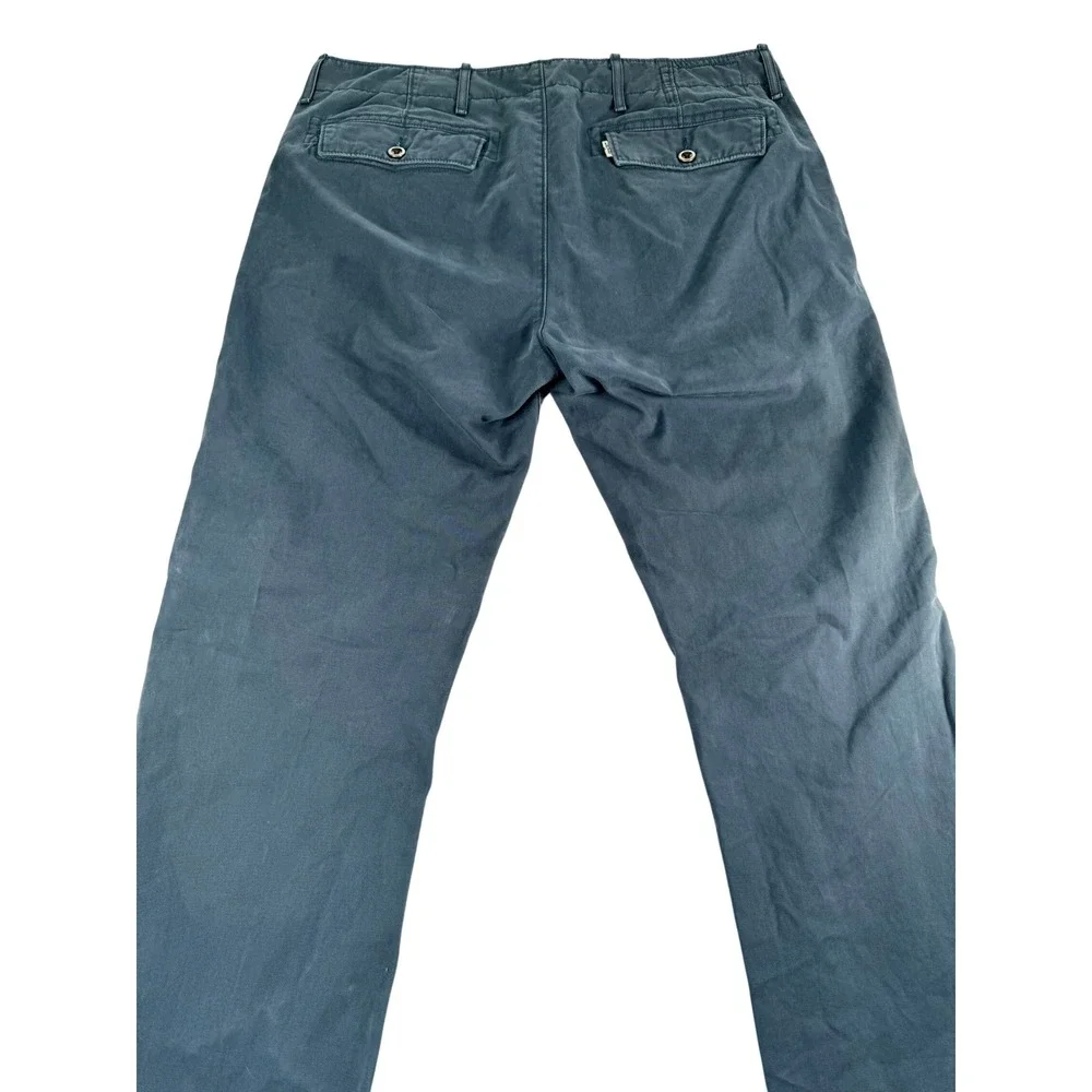 Levis Chino Pants Men 34x32 Blue Straight Leg 100% Cotton White‎ Tab Classic